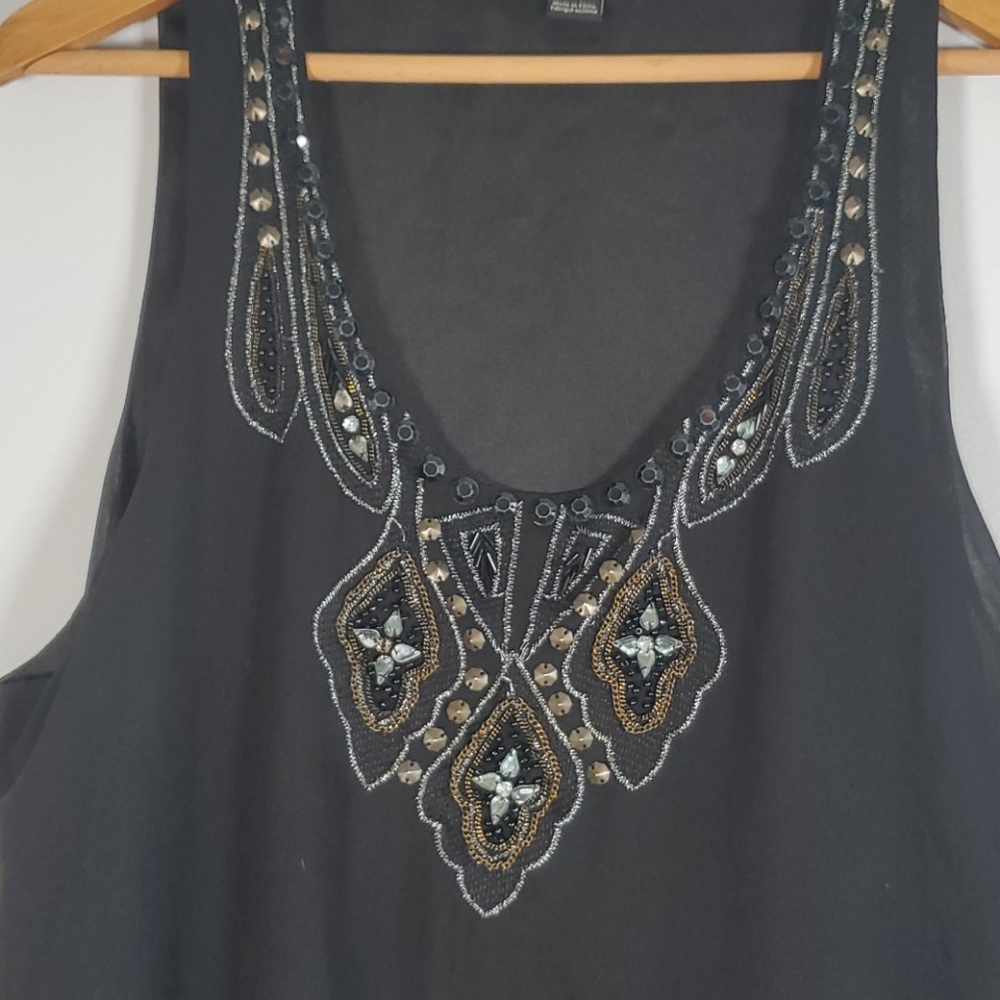 Forever 21 Beaded Ruffle Layer Flapper Style Mini Dress - Picture 2 of 10